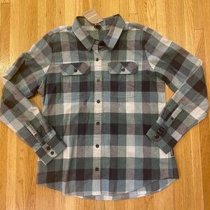 Patagonia Long-Sleeve Midweight Fjord Flannel Shirt Womens NWT Nouveau Green L